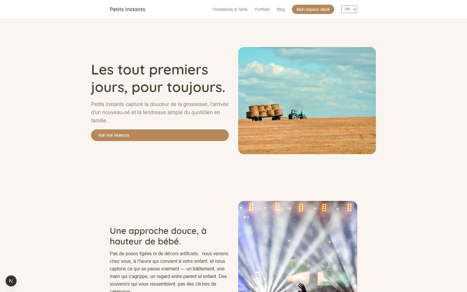 Site de démonstration Petits Instants